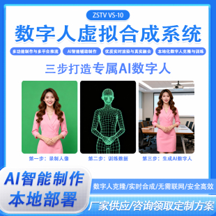 AI数字人虚拟合成系统离线本地化部署虚拟数字人制作数字克隆人