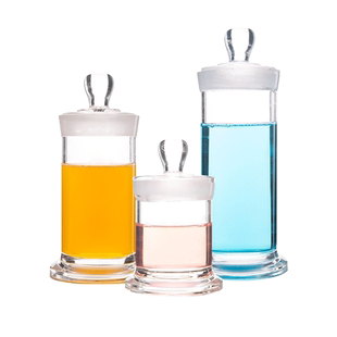 玻璃标本瓶标本缸加厚透明样品瓶留样展示瓶磨砂密封广口瓶玻璃试剂缸实验室大小展缸器皿干货茶叶密封储物罐