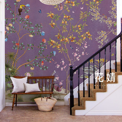 花婧墙纸墙布定制壁纸上门施工