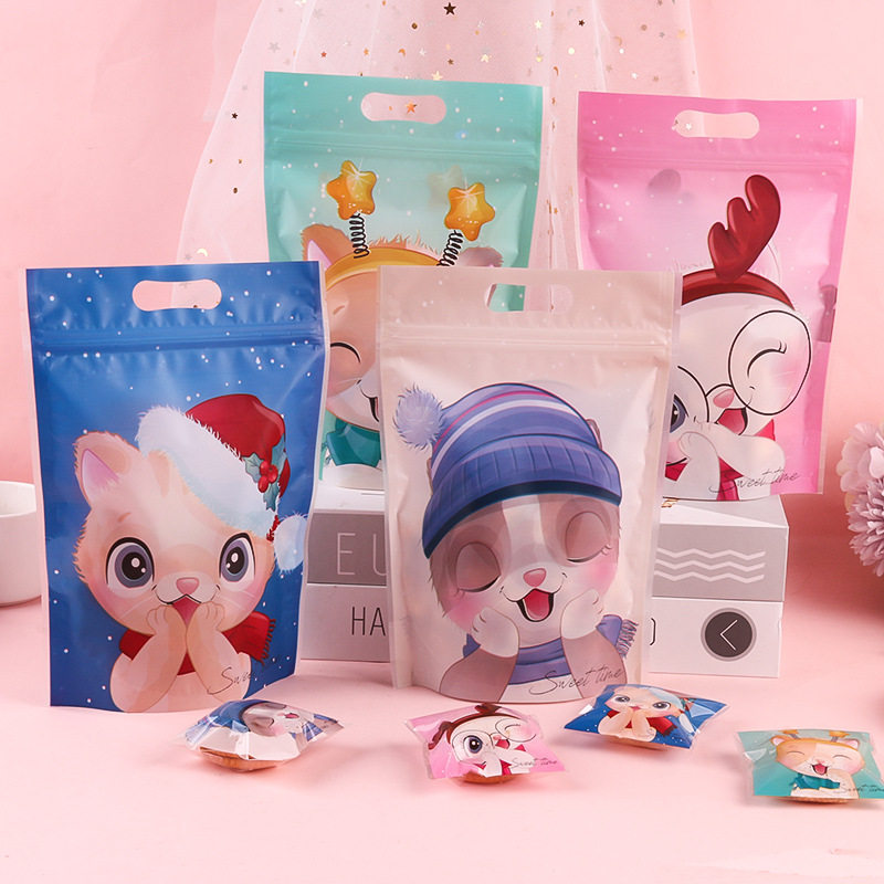 卡通自立袋雪花酥饼干自封袋食品拉链袋小零食牛轧糖包装袋子,包装,糖果包装,淘宝优惠券,粉丝福利购,淘宝优惠卷