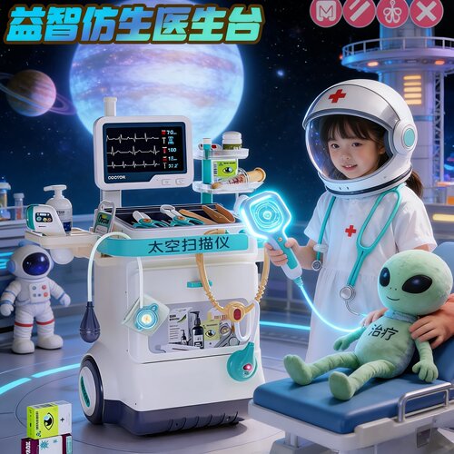 儿童太空医生过家家玩具套装男孩扮演医生工作台医疗设备