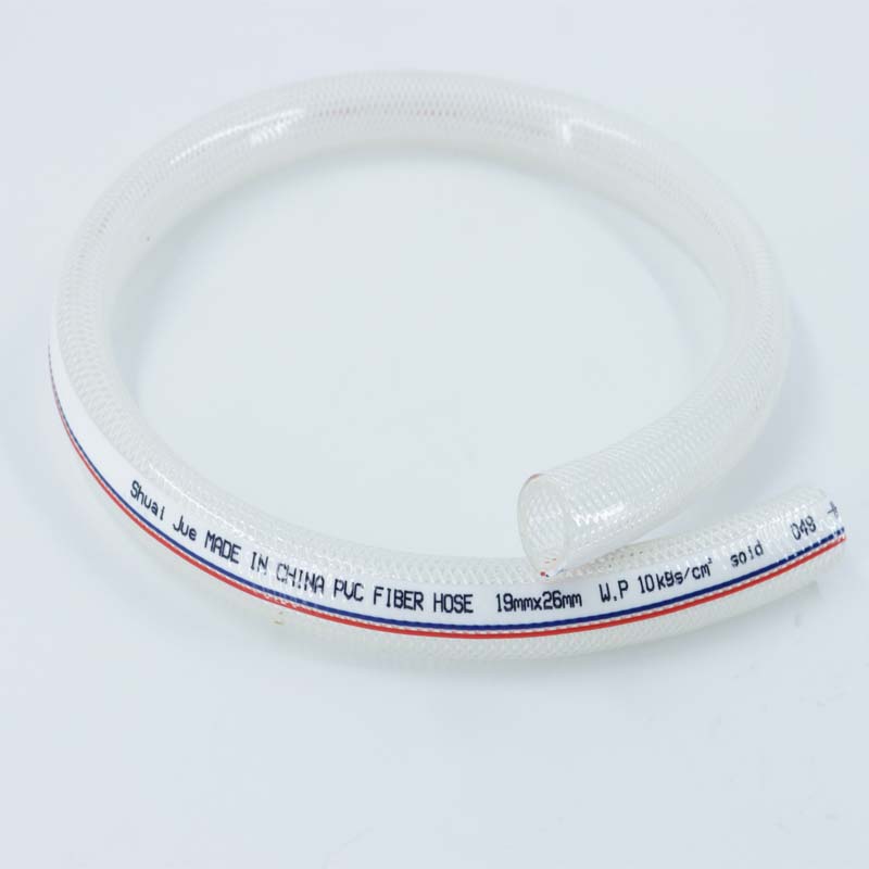 PVC纤维增强软管耐高温耐压网纹管工业级编织透明防冻水管4分1寸