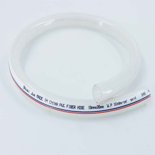 PVC纤维增强软管耐高温耐压网纹管工业级编织透明防冻水管4分1寸