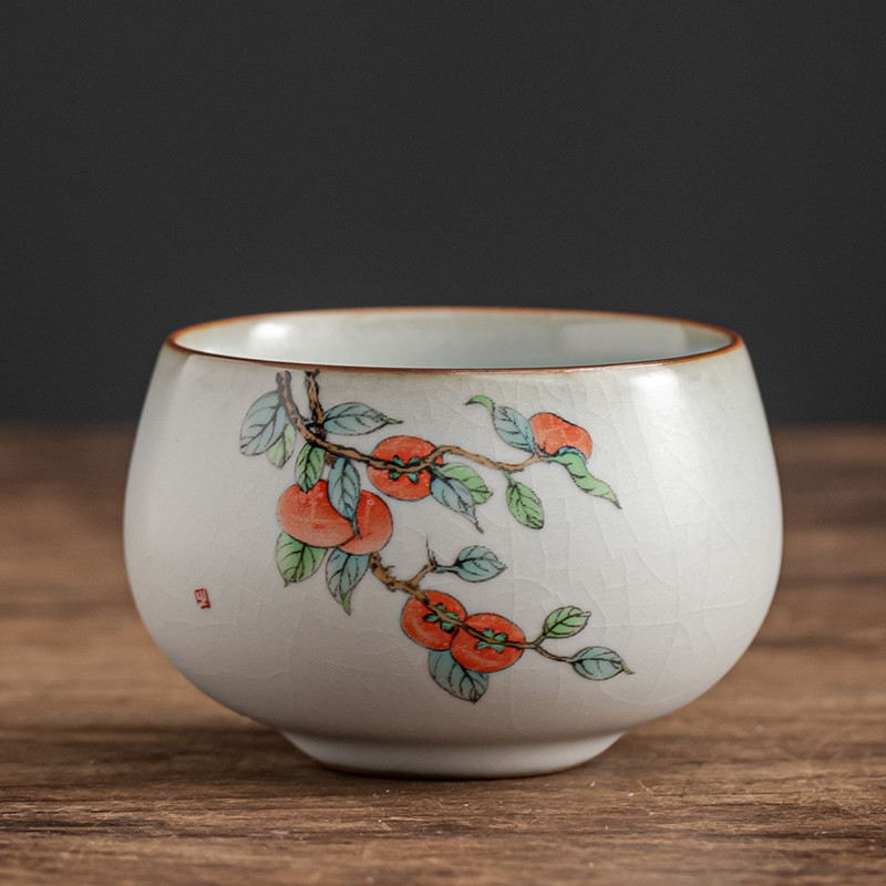 汝窑月白开片可养不烫手主人杯