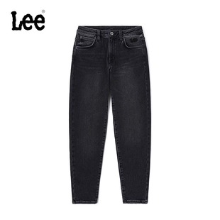 413标准高腰小直脚羊毛保暖黑灰色女牛仔裤 Lee商场同款 24秋冬新品