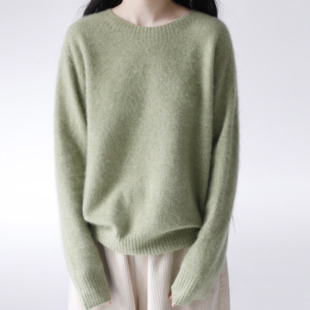 复述羊绒羊毛拉毛 | 柔暖亲肤软糯清新风三色套头打底长袖毛衣