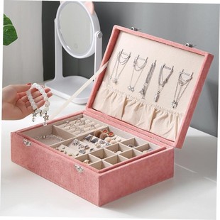 necklace lays earring Jewelry storage two box ring