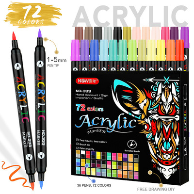 72 color dual head dual color marker with stackable colors