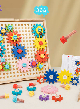 Children's wooden early education assembly puzzle toys