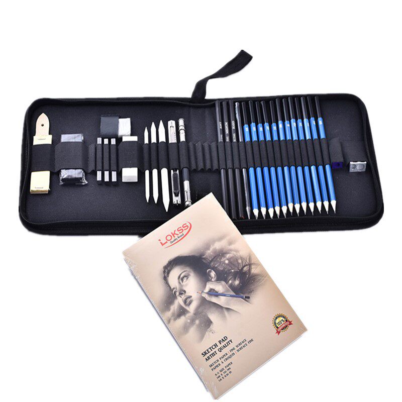 33 Sketch Pencil Set Art Supplies素描铅笔套装
