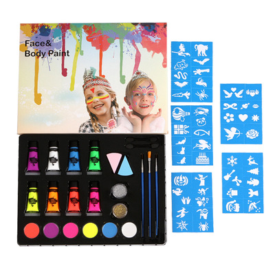 New 23 piece body painting set with pigments人体彩绘套装颜料