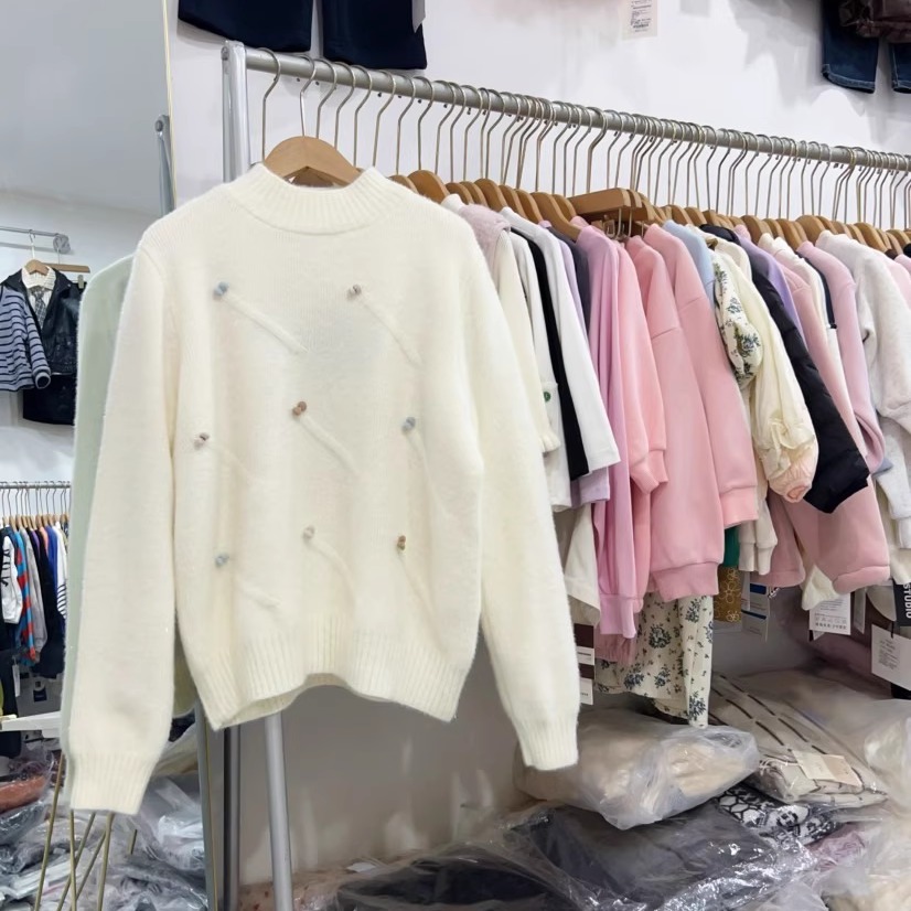 不起球女大童毛衣冬季青少年针织打底衫针线蝴蝶结女孩保暖衣服潮