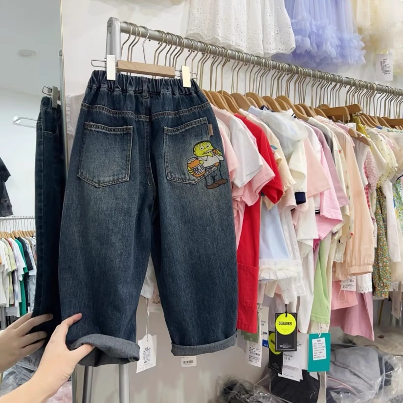 小首尔男童牛仔裤春秋装休闲裤子