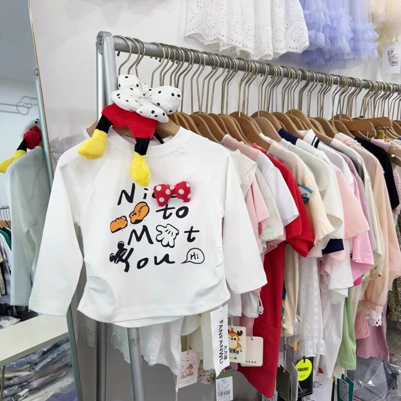 女童T恤春秋款亲肤舒适设计感头箍蝴蝶结儿童打底衫女孩秋季长袖