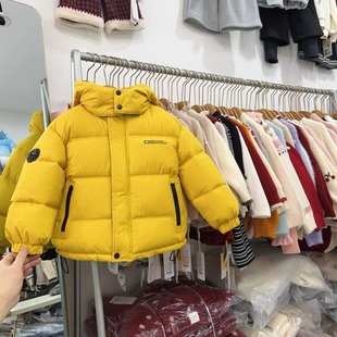 加厚加绒男童棉服外套冬季男孩兔毛棉衣连帽设计感保暖棉袄儿童装