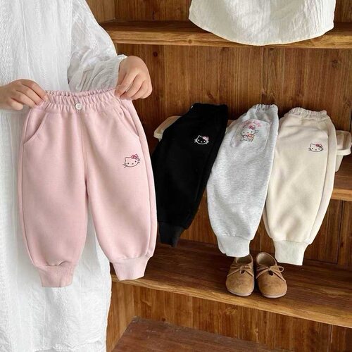 煜迷果女童KT猫卫裤春秋款休闲裤