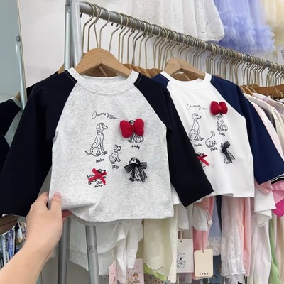 女童T恤春秋款亲肤舒适长袖上衣