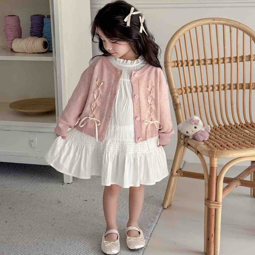 女童套装裙春秋连衣裙子开衫外套