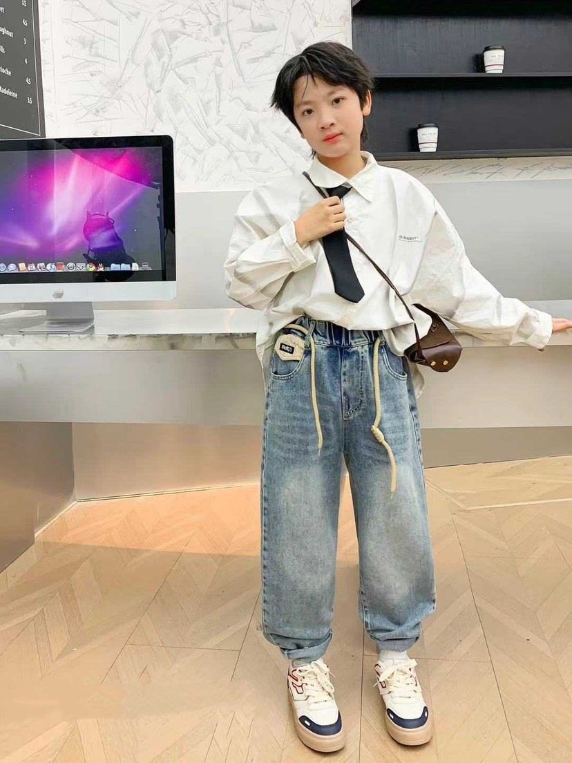 男童牛仔裤春装中大童浅色软糯男孩休闲裤春季裤子百搭老爹裤儿童,童装/婴儿装/亲子装,儿童牛仔裤,淘宝优惠券,粉丝福利购,淘宝优惠卷