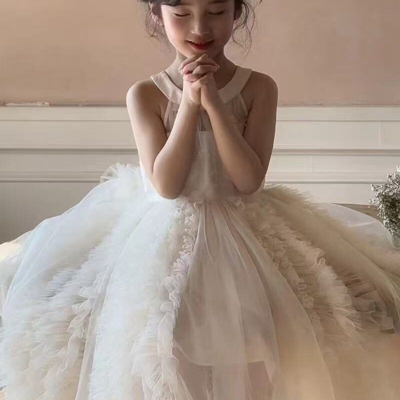 女童公主裙夏季蝴蝶结纱裙子礼服