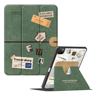 适用iPad10保护套2022新款Air5/4平板壳第9代亚克力苹果ipadpro11带笔槽2021三折mini6九3无阻充电2018记事本