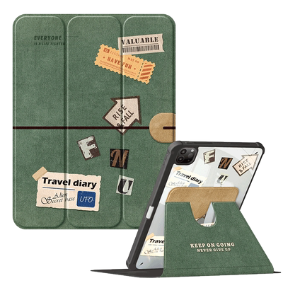 适用苹果平板保护套三折笔槽防摔