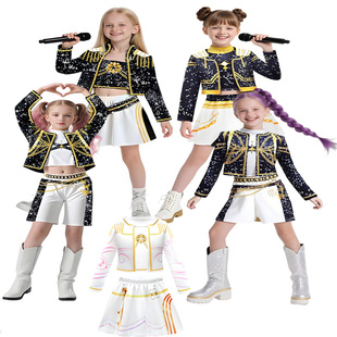 KPOP猎魔女团服装女童zoey米拉mira鲁米rumi儿童万圣节cos衣服