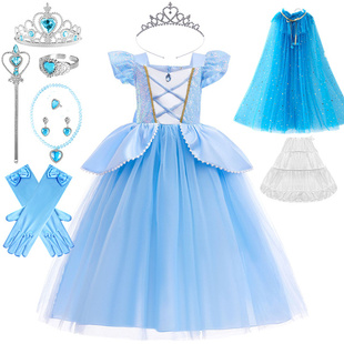 灰姑娘仙蒂公主裙女童连衣裙在逃公主cosplay儿童礼服生日