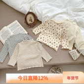 女宝宝T恤打底内搭女童上衣弹力棉小童装 婴儿打底衫 2025春装 儿童
