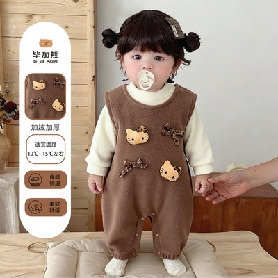 婴儿衣服秋冬装连体女宝宝冬装