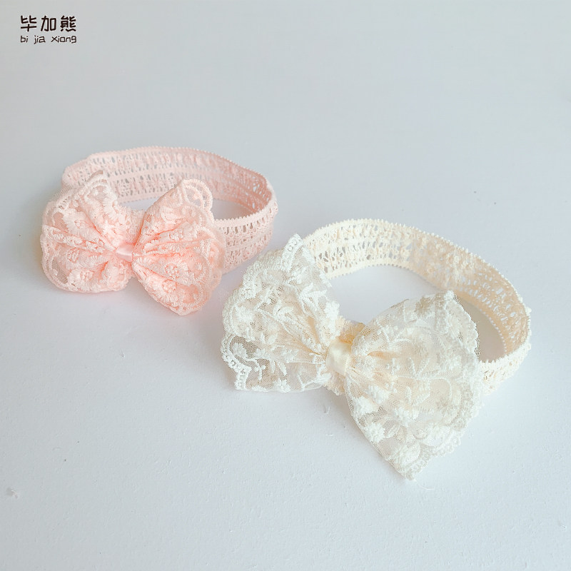宝宝t头花发饰0-2岁婴幼儿发带新生百日周岁公主婴儿满月发饰发夹