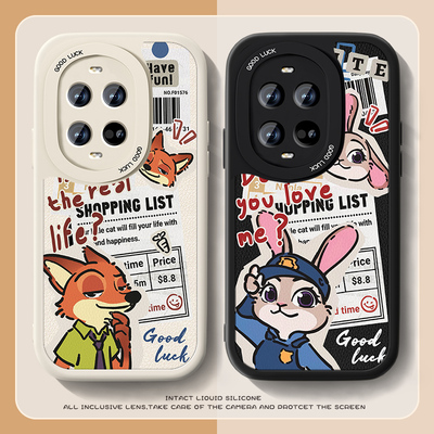 疯狂朱迪适用华为nova14手机壳新款nova13pro女小羊皮nowa活力版卡通nove12ultra动物城防摔男动漫尼克套