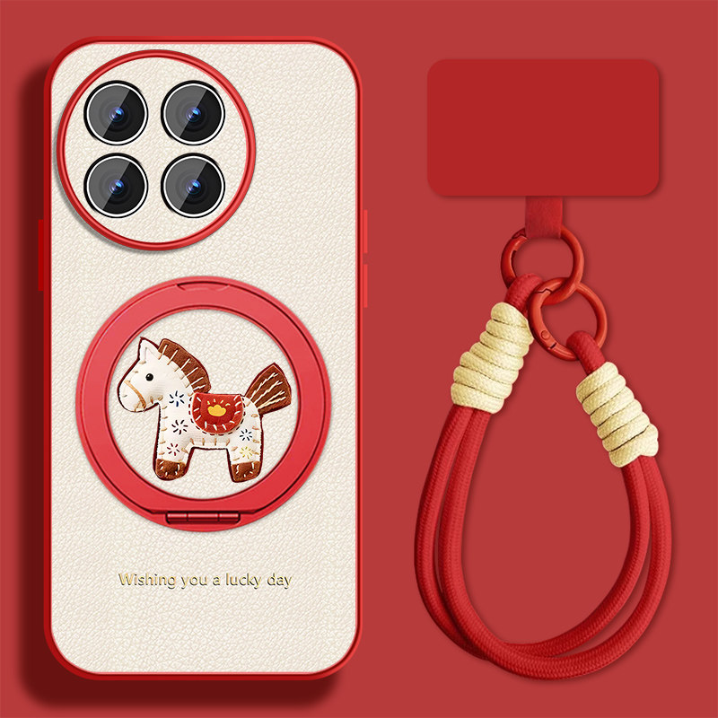 发财小马适用一加ace5手机壳女可爱1+ace5pro新款挂绳ACE5至尊版oneplus支架小羊皮保护套全包防摔磁吸外壳,3C数码配件,手机保护套/壳,淘宝优惠券,粉丝福利购,淘宝优惠卷