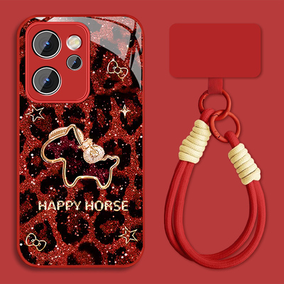 适用豹纹小马适用opporeno15手机壳新款玻璃Reno15pro全包2026OPPO防摔高颜值Rone15c女PMD110硅胶保护套