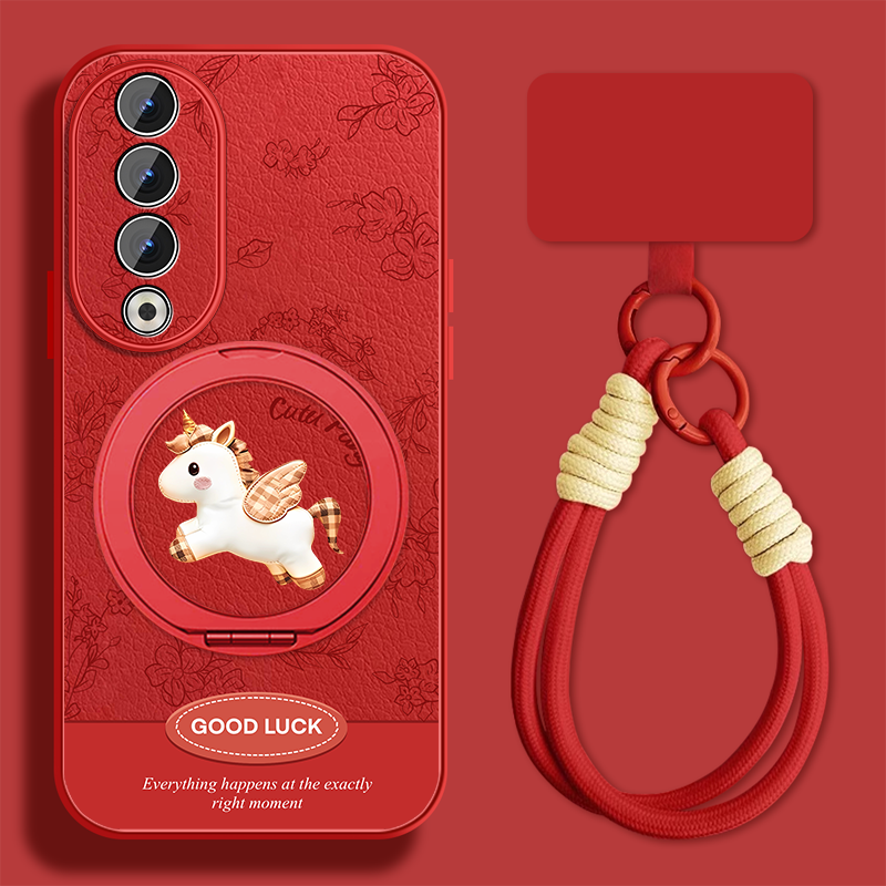 好运小马适用华为荣耀90手机壳女可爱荣耀90pro新款挂绳honor90gt新年por小羊皮保护套全包防摔磁吸外壳,3C数码配件,手机保护套/壳,淘宝优惠券,粉丝福利购,淘宝优惠卷