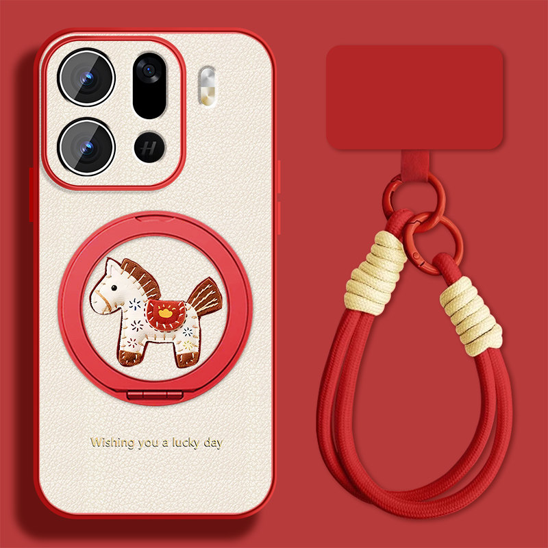 发财小马适用oppofindx9手机壳女可爱Findx9ro新款挂绳findx9支架opop小羊皮0pp0保护套全包防摔磁吸外壳,3C数码配件,手机保护套/壳,淘宝优惠券,粉丝福利购,淘宝优惠卷