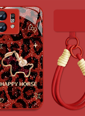 适用豹纹小马华为荣耀play9t手机壳女2026honor7tpro新款高颜值play5t活力版10c玻璃9全包nzones7pro套挂绳