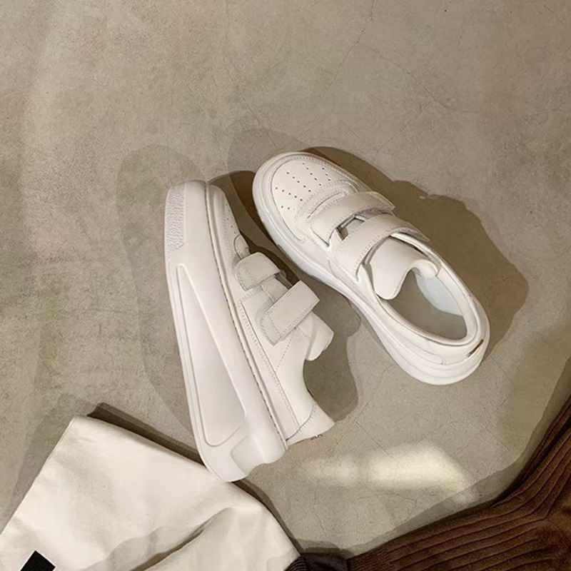 2025魔术贴厚底增高小白鞋