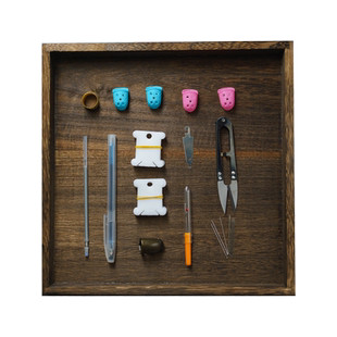 刺绣工具套件顶针器初学diy手工指套传统水消笔手缝针家用小纱剪