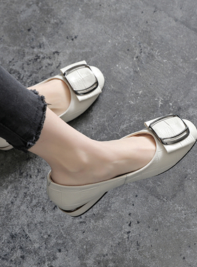 真皮单鞋女时尚休闲鞋春季头层牛皮鞋子春款皮鞋春秋女士低跟SY