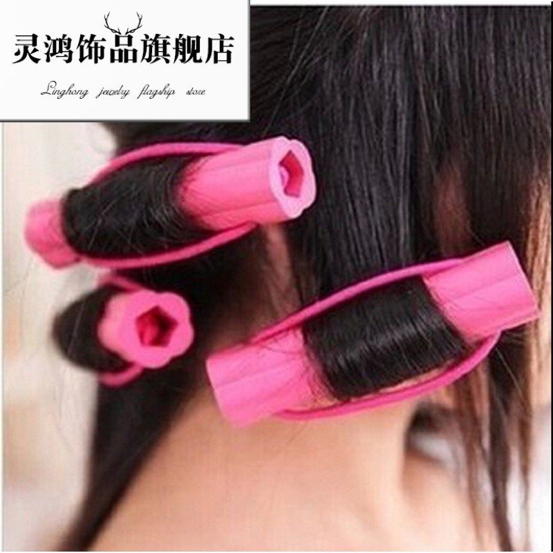 新款韩版编发器自粘卷发棒卷发器 盘发美发工具刘海发饰品发带发