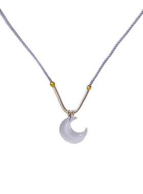 新中式猫眼石月亮项链
