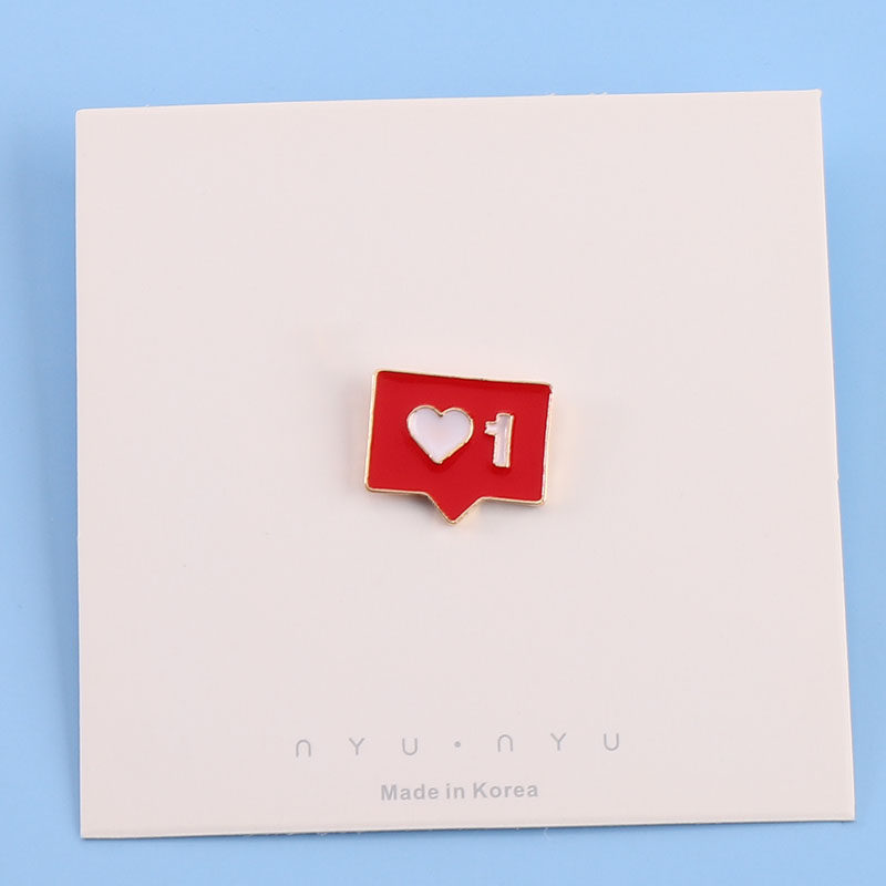 小 爱心点赞胸针ins潮日系可爱徽章学生领口别针情侣包包衣服配饰