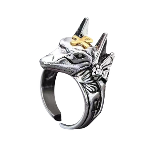 死神阿努比斯防身戒指防狼暗器武器女子指虎霸气男指环隐形刀配饰