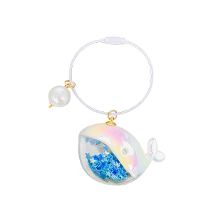 卡通鲸鱼钥匙扣当我苏在在同款海洋动物海豚情侣礼物学生书包挂件