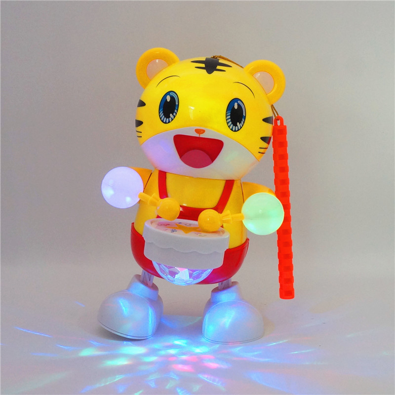 儿童手提发光灯笼打鼓老虎