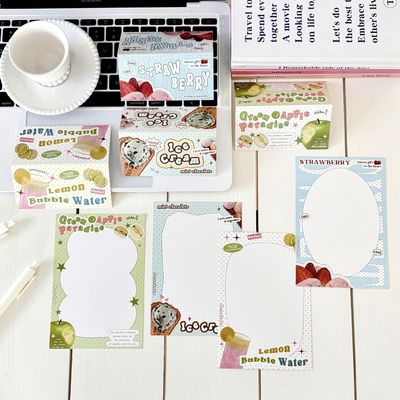 2025新款原创美式甜品系列出卡卡头硬纸板卡背保护小卡卡片打包材料礼包OPP袋套装自封袋小红书同款推荐博主