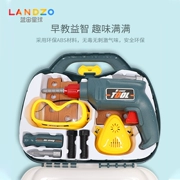 Hộp công cụ cho trẻ em màu xanh da trời của ZHOU / LANDZO chơi bộ đồ chơi mô phỏng sửa chữa tháo gỡ câu đố vít nam - Đồ chơi gia đình