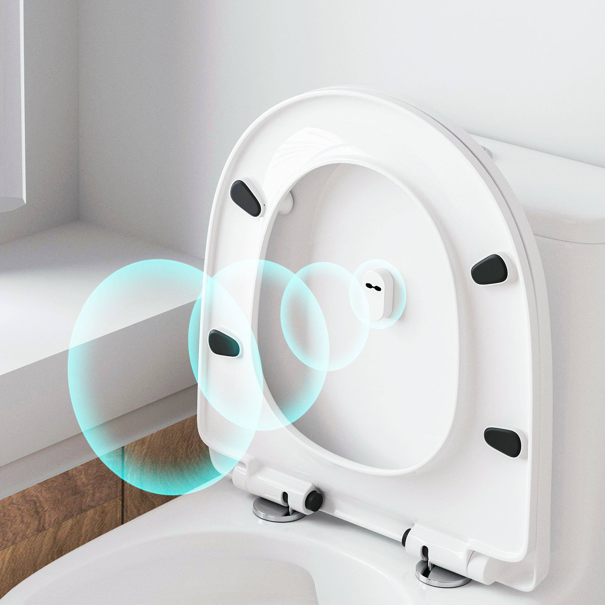 鹿居马桶自动冲水感应器红外智能无线离座脚感大小便冲卫生间家用