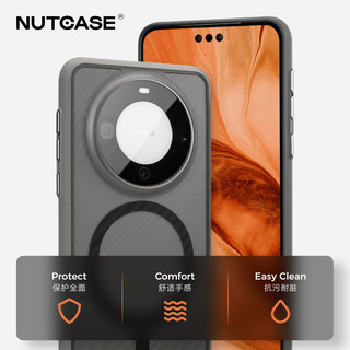 NUTCASE新款瓦楞条纹肤感磁吸适用华为Mate60Pro手机壳mate60防摔磨砂透明保护套Magsafe高级简约硅胶